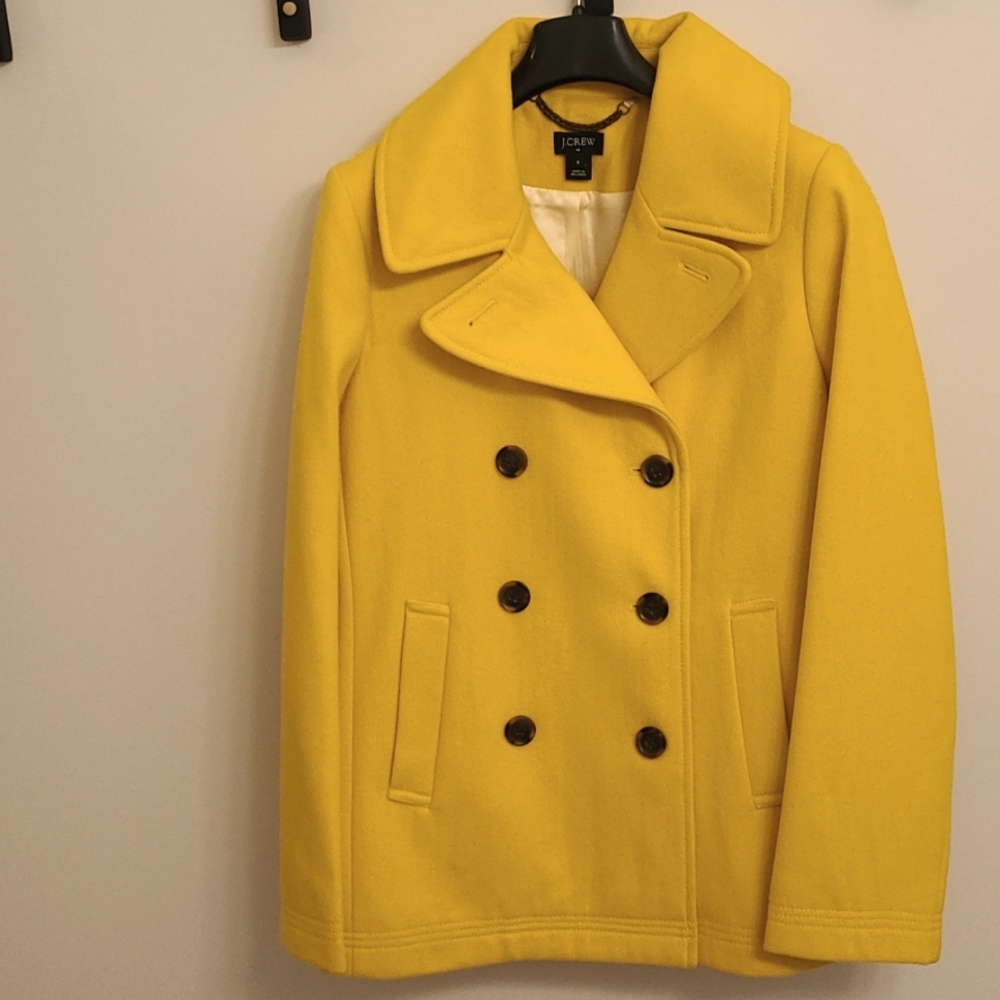 J. Crew Peacoat, Yellow, size 4